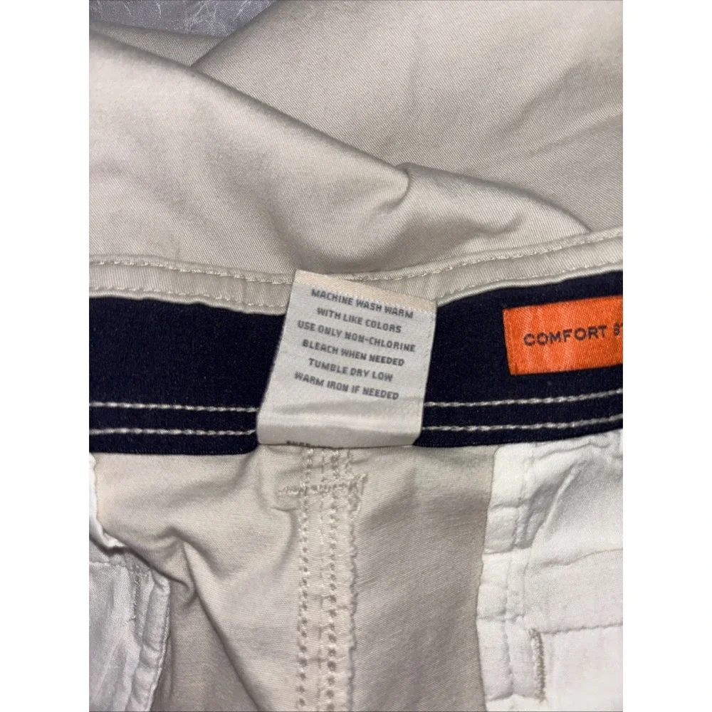 St. John's Bay Cargo Shorts Mens 36 Beige Comfort Stretch Cotton Blend